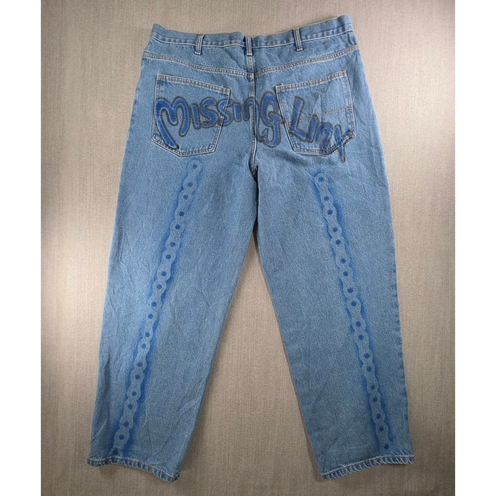 Faded Glory Jeans Men 40x32 Blue Relaxed Fit Straight Leg Denim Cotton - Picture 2 of 16